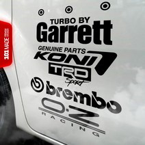 스티커101 자동차스티커 포인트스티커 스폰서 튜닝데칼 반사지, 블랙