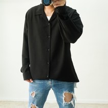 봄 여름 가을 오픈 카라 루즈 오버핏 빅사이즈셔츠