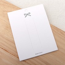 [9133-11]사각헤어포장지헤어핀2핀 80x105mm 화이트리본 12개