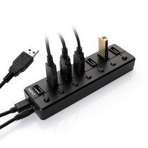 USB 2.0 7포트 USB허브 유전원 스위치 NEXT-707UHP NEXT-707UHP