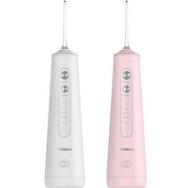 테비킨 무선 휴대용 구강세정기, 핑크 + 화이트 세트