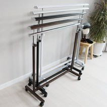 코코디피 엘가 이동식 행거 기성 옷가게 옷걸이 의류 매장용 튼튼한 1단 헹거, 블랙 120cm