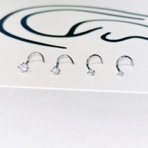 (코코피어싱클럽)큐빅 코피어싱 써지컬스틸 스크류 타입 /사이즈별