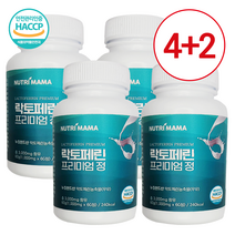 뉴트리마마 고함량 락토페린 프리미엄정 3000mg 60정 고순도 초유 유산균 자연방목, 4개 (8개월분), 4개
