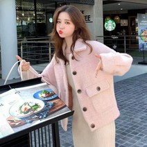 위위브렌 여성용 추동 편안하다 모직 코트 재킷