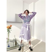 하이웨이스트 스커트 보이핏 볼륨 주름 살결 광택감 멜란 나비 꽃잎 스윙 1713019035