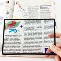 사각 미니 독서경 휴대용 글자 확대경 PVC 돋보기, 쿠팡 블루스토어 블랙-1P, 쿠팡 블루스토어 본상품선택