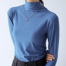 여자 데일리 폴라티 스판 반목폴라 긴팔 목폴라 코디