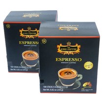 킹 커피 에스프레소 250g (2.5g X 100개) 인스턴트 베트남 수입 믹스 원두 커피믹스, 100개입, 2개