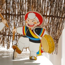 [제이제이오피스] 두근두근아트 고퀄리티 DIY 사물놀이 민속 의상 전통 악기 꽹과리 북 장구 징 우드아트 인형 만들기 초등 미술 학습 연계 체험 재료 세트 명절 추석