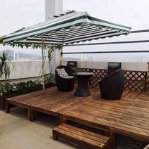 야외 평상 주택 정자 파고라 이동식 발코니 카페 벤치, 길이 100x너비 100x높이 18 cm