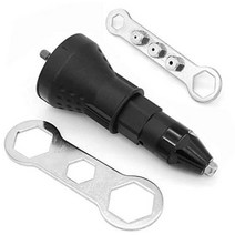 Wolfride 리벳 공구 파워 리벳 툴 리벳 건 육각 축 전기 리벳 너트 총 전기 리벳 너트 리벳 건 어댑터 6.35mm 축 너트 리벳터 무선 리벳 드릴 어댑터 임팩트 리벳 드릴 어댑터 3.2mm