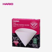 로프트샵 하리오 V60 종이필터 02 40매-화이트 (VCF-02-40W), 단품, 화이트