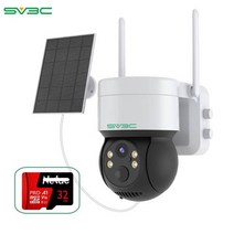 주택 태양광 미니 설치 태양열판 집열판 S 보안 야외 와이파이 돔 전지 패널 무선 V 7800m 충전식 배터리, 02 Camera Add 32G Card