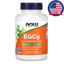 나우푸드 녹차카테킨 EGCg 녹차추출물 400mg 180식물성캡슐, 1개, 180정