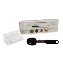 로드셀 휴대용 LCD 디지털 주방 규모 측정 숟가락 그램 전자 무게 음식 500g/0.1g, [04] black with box