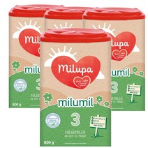 독일 밀루파 Milupa Milumil 3 10개월부터 밀루밀 3단계 아기분유 800g, 4팩