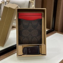 [미국해외직구]빠른배송 COACH BOXED 3 IN 1 CARD CASE GIFT SET IN COLORBLOCK C7017 코치 카드 케이스 선물 세트호환