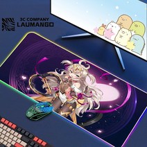 에픽 세븐 Rgb 마우스 패드 게이머 키보드 매트 책상 애니메이션 카펫 Pc 빅 게임 캐비닛 확장, 05 GG001216_09 RGB400x900x3mm