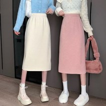 코키코키 / 코듀로이 트임 밴딩 롱치마 캐주얼 데일리 여성룩
