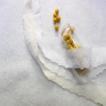 면 레이스 아기 리본 3컬러 1필 부자재, 내츄럴