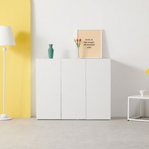 3단책장 케일리 엘보 LPM 1200 3단 도어수납장, 화이트