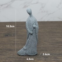 금불상 작은 불교 승려 티베트 인형 부처님 돌 동상 정원 자동차 장식 명상 홈 수족관, 30 30