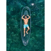 투명 카약 카누 수상 물놀이 수상 레저 웨딩촬영, 더블(네이키드 보트) + 노 1개 크기 3미터