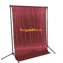 4FTx10FT 실버 스팽글 배경 반짝이 커튼 웨딩 사진 부스 크리스마스 장식, 4x10ft-120X305CM, Matte Burgundy