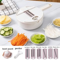 다기능 야채 커터 감자 슬라이서 요리 도구 12 1 Grater Gadgets 그라인딩 가정용 주방 액세서리, beige