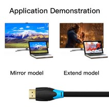 블루레이플레이어 재생기 Vention-골드 도금 4K x 2K 울트라 고해상도 HDMI 선 케이블 TV 블루레이 게임 박스 로쿠 디스플레이어 애플 컴퓨터 데스크탑, [07] 첫번째5m
