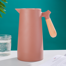 보온 보냉 가정용 식당 주전자 테이블팟 1L 손잡이 커피 핸들 텀블러, 카키-1000 ml