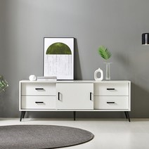 동서가구 이즈 레브 1500 거실장 티비다이, 화이트