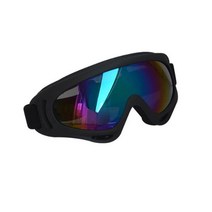 HTHN 스키 스노보드 고글 자외선 차단 김 서림 방지 스노우 고글 남성 여성 청소년용 (블랙) 원 사이즈