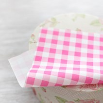 대폭] 생활방수원단 water proof 다후다 모던체크 핑크