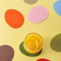 케라미카 실리콘 티코스터 컵받침 (조약돌) 13color, 아이보리