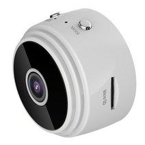 CCTV 미니 카메라 야간 캠코더 모션 캠 ip 보안 원격 제어 와이파이 감시 1080p, 하얀색