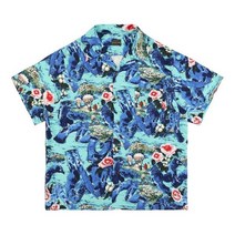하와이안 셔츠 반팔 남성 여성 Hirata 및 Macro Hawaiian floral 봄/여름 일본 패션 브랜드