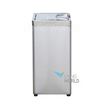 리빙월드 스텐 사각뱅뱅이휴지통 A형 85L /350x350x700 사각스텐휴지통