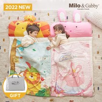 밀로앤개비 [밀로앤개비] 꿀잠 어린이집 낮잠이불 동물베개 패드세트, 로니의숲속모험