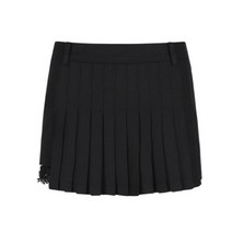 마스터바니 에디션 F 421A3PS374_BK 블랙 여성 체인 컷아웃 큐롯 스커트
