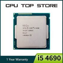 i54690 인텔 코어 i5 4690 CPU 프로세서 3.50Ghz 소켓 1150 쿼드 데스크탑 SR1QH 중고, 한개옵션0