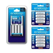 파나소닉 건전지 충전기 BQCC51K + 에네루프 충전지 AA 8p 세트, 1세트
