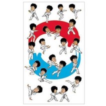 진이생활유통/ (SS-120)스포츠태권도 스티커이야기/캐릭터/4장