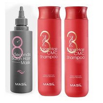 MASIL 마실 살롱 헤어 CMC 샴푸 300ml (1+1) + 8초살롱 헤어마스크 200ml