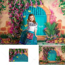 저무리 매직 하우스 문 꽃 배경 요정 Buttfly 마법 소녀 생일 파티 장식 사진, 11 Vinyl-300x180cm