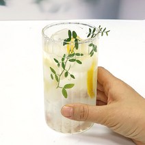 오셔링 링클 홈카페 내열유리컵 플리츠컵, 6개, 오셔링 글라스 430ml