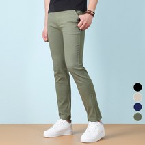 알칸스 남성용 스판 면바지 밴딩 치노 팬츠 ID235