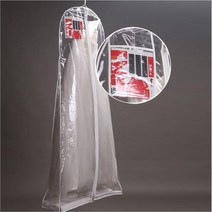 옷커버 먼지방지 의류 보관 부직포 덮개 롱패딩 두꺼운 PVC 드레스 가방 웨딩 신부 가운 여행 및 스토리지, 01 Transparent_02 170x 58x78cm
