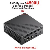 미니피시 서버 호스팅 소형 AMD 미니 PC 호스트 Ryzen 7 5800U 3750H 베가 그래픽 데스크탑 게이밍 컴퓨터 윈도우 11 프로 3x4K HTPC WiFi BT 2 x, [01] No Ram No Storage, [02] AU, [03] Ryzen 5 4500U